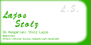 lajos stolz business card